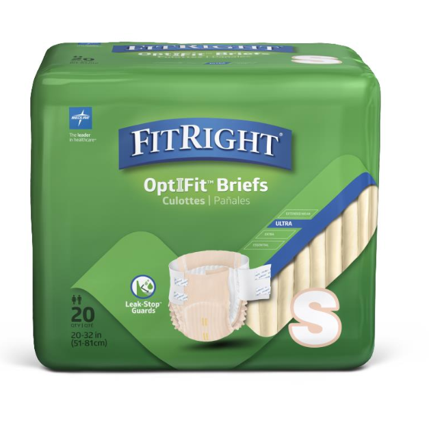 FitRight ULTRA - Heavy Absorbency - Disposable - Adult Incontinence Briefs, Size S / M / L / XL / 2XL