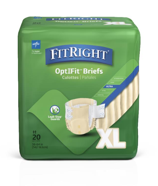FitRight ULTRA - Heavy Absorbency - Disposable - Adult Incontinence Briefs, Size S / M / L / XL / 2XL