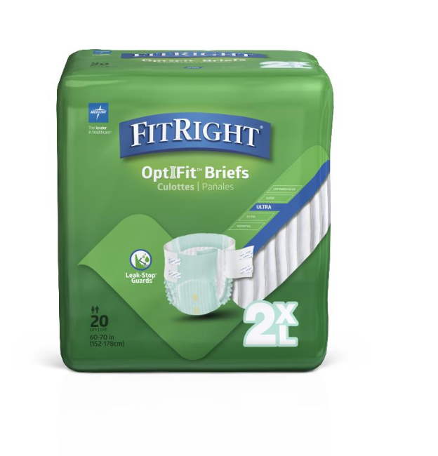 FitRight ULTRA - Heavy Absorbency - Disposable - Adult Incontinence Briefs, Size S / M / L / XL / 2XL